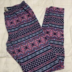 Pink Rose leggings size large